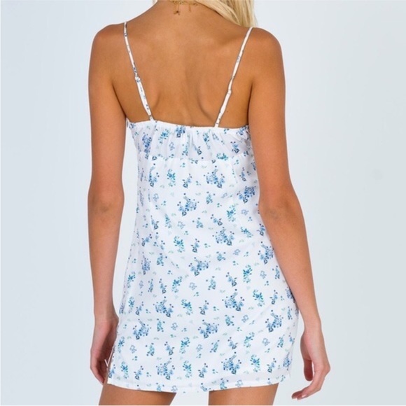 Princess Polly White & Blue Floral Mini - Picture 4 of 5